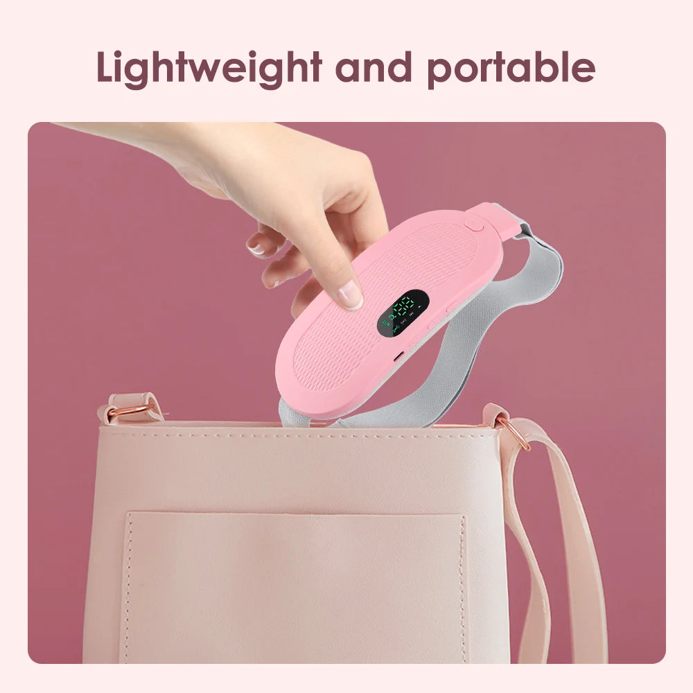 Electric Heating Pad for Period Abdominal Massage Belt Menstrual Cramp Relief Belt Abdomen Warm Palace Vibrating Machine