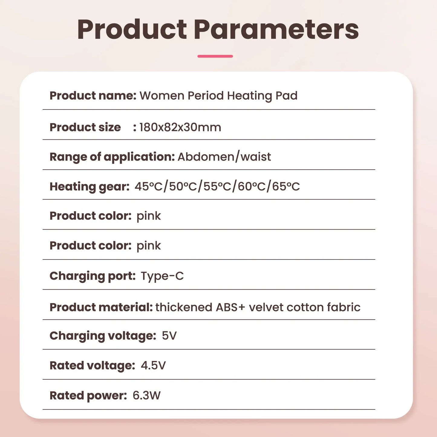 Electric Massager for Menstrual Cramps Abdomen Waist Heating Pad Women Period Relief Device Uterus Warmer Belt USB Rechargeable