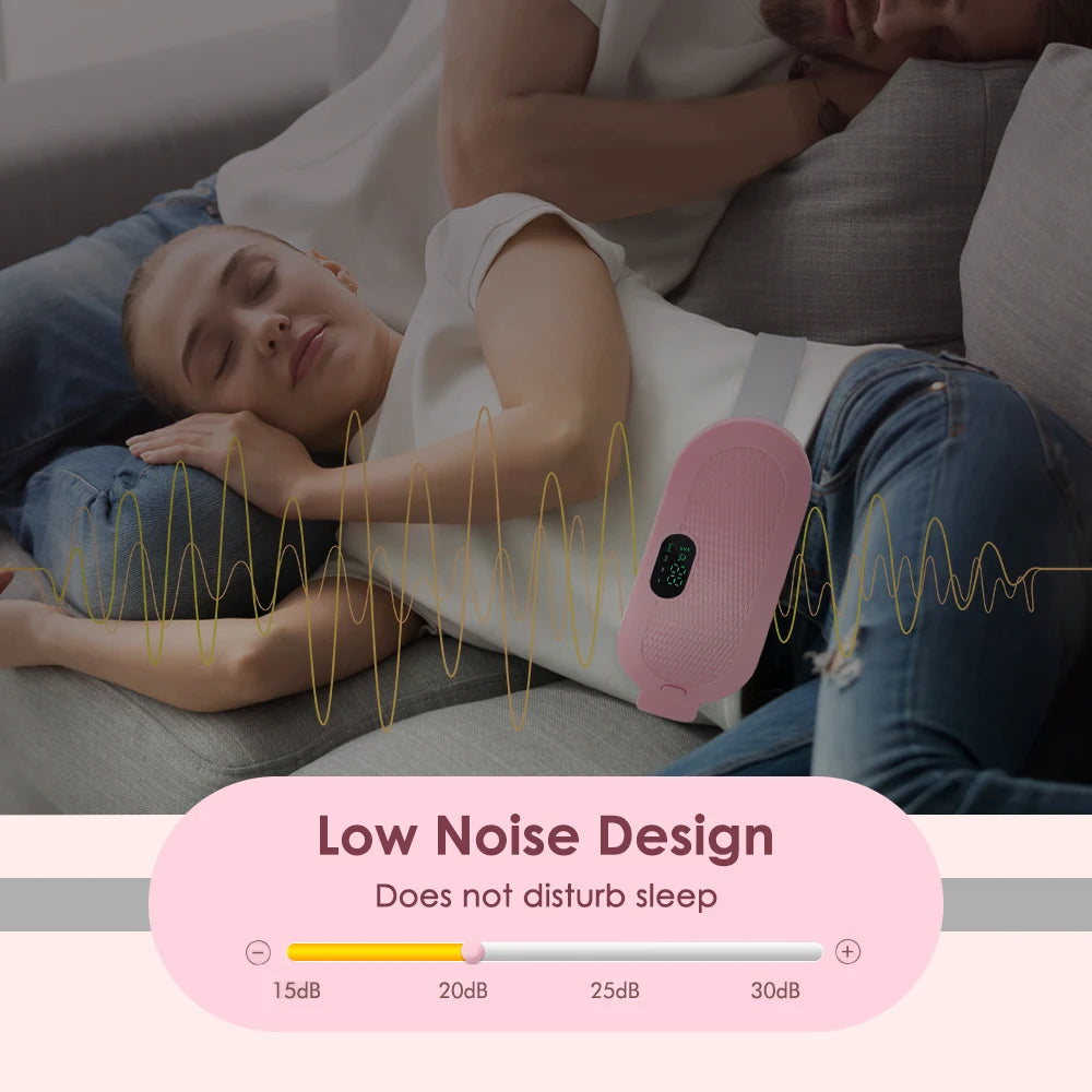 Electric Heating Pad for Period Abdominal Massage Belt Menstrual Cramp Relief Belt Abdomen Warm Palace Vibrating Machine