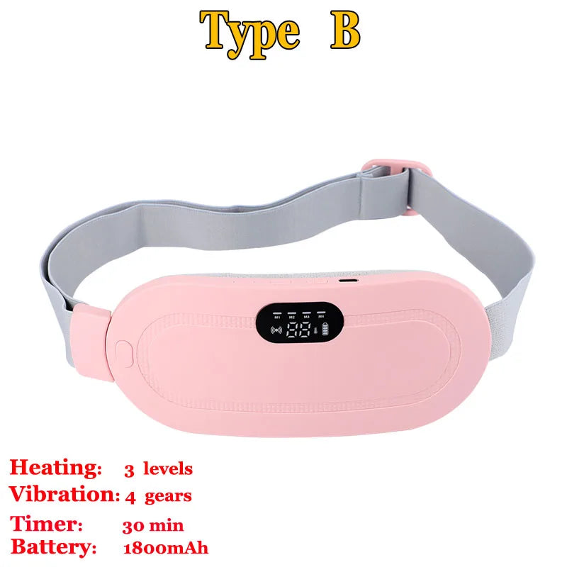 Electric Heating Pad for Period Abdominal Massage Belt Menstrual Cramp Relief Belt Abdomen Warm Palace Vibrating Machine