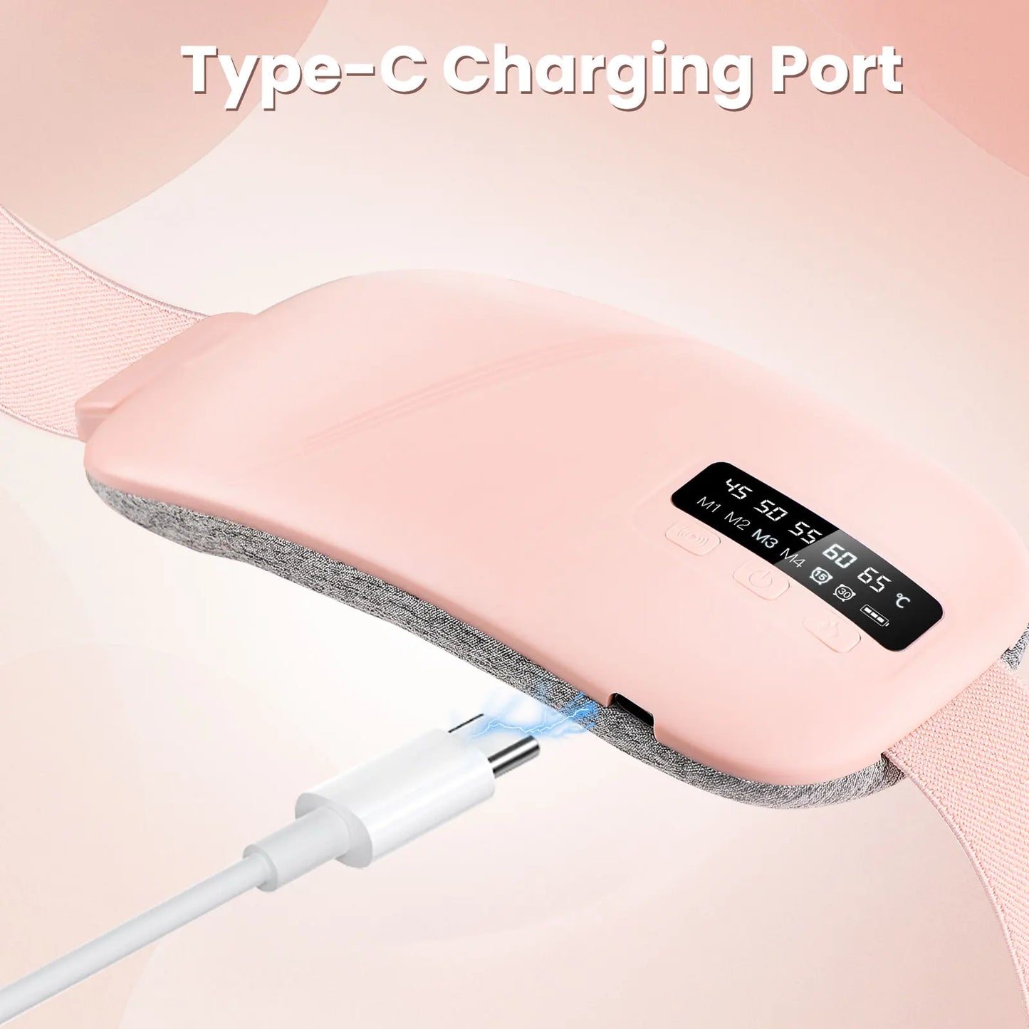 Electric Heating Pad for Period Abdominal Massage Belt Menstrual Cramp Relief Belt Abdomen Warm Palace Vibrating Machine