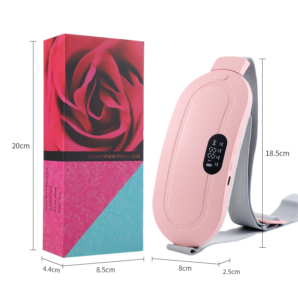 Electric Heating Pad for Period Abdominal Massage Belt Menstrual Cramp Relief Belt Abdomen Warm Palace Vibrating Machine
