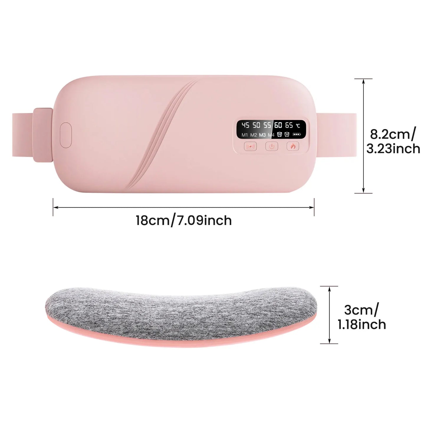 Electric Heating Pad for Period Abdominal Massage Belt Menstrual Cramp Relief Belt Abdomen Warm Palace Vibrating Machine