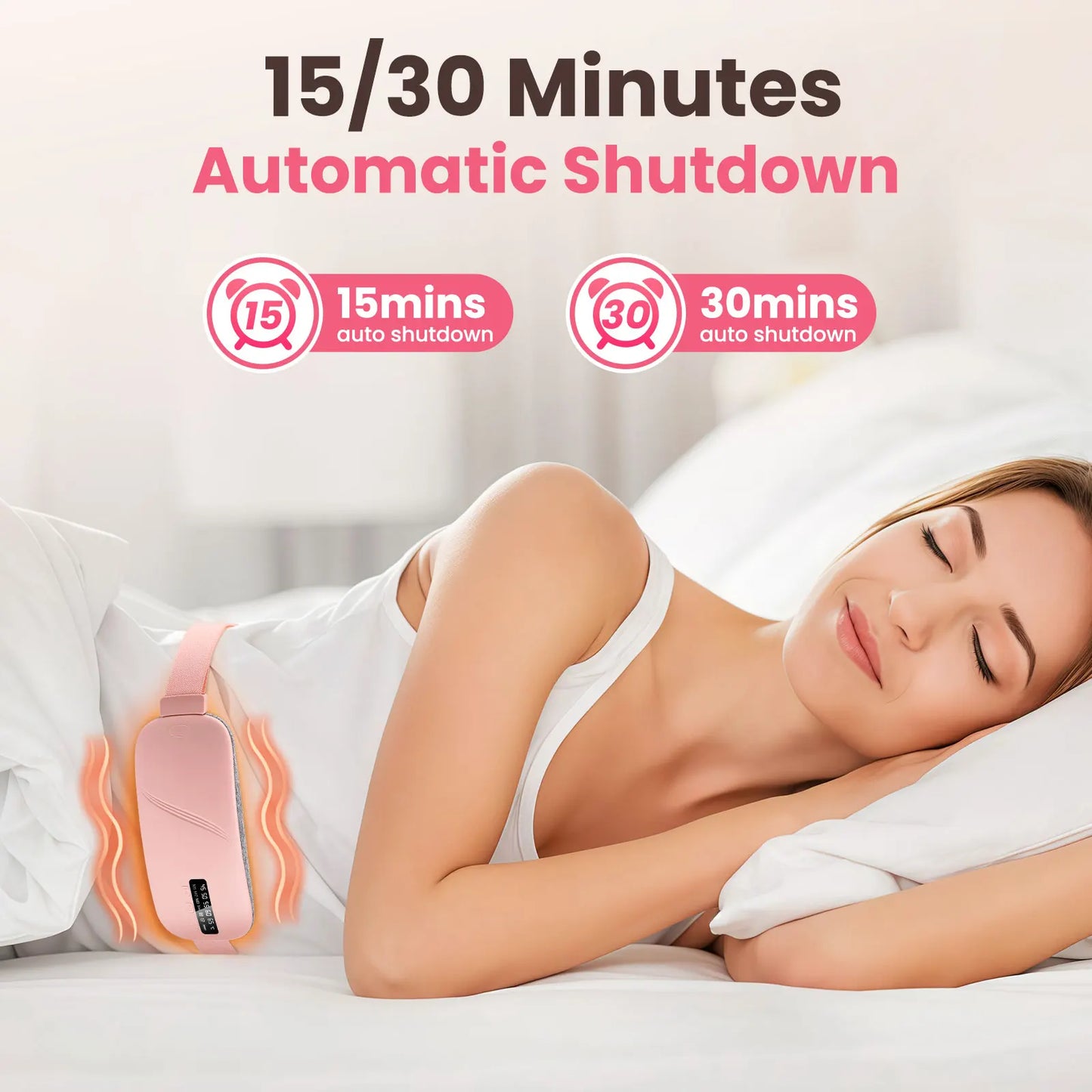 Electric Massager for Menstrual Cramps Abdomen Waist Heating Pad Women Period Relief Device Uterus Warmer Belt USB Rechargeable