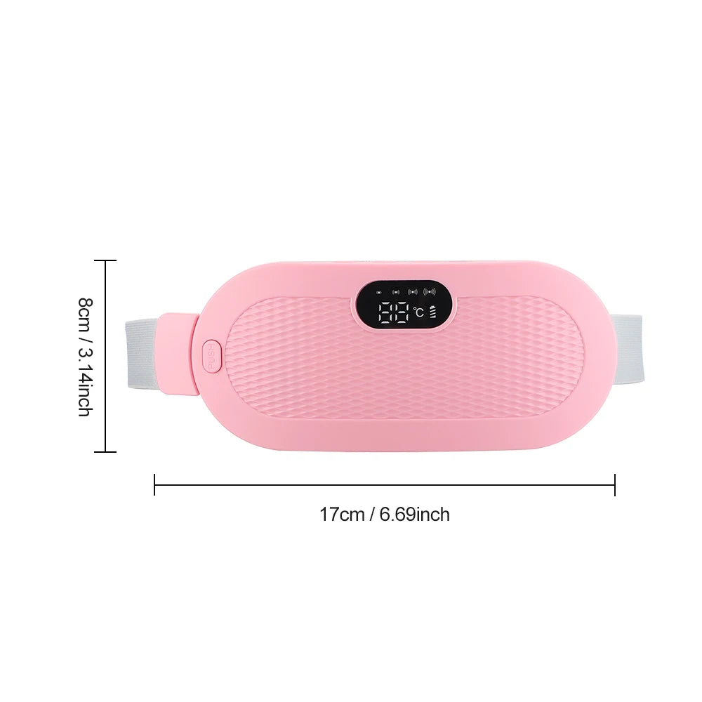 Electric Heating Pad for Period Abdominal Massage Belt Menstrual Cramp Relief Belt Abdomen Warm Palace Vibrating Machine